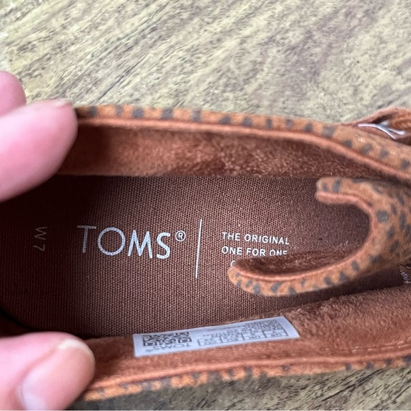 Toms Kala Suede Wedge Brown Booties Cheetah Print Ankle Boots Size 7 - Picture 10 of 11